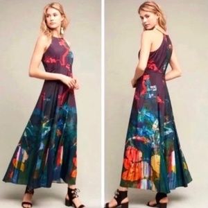NWT Anthropologie Candice Printed floral maxi dress sleeveless Moulinette Soeurs